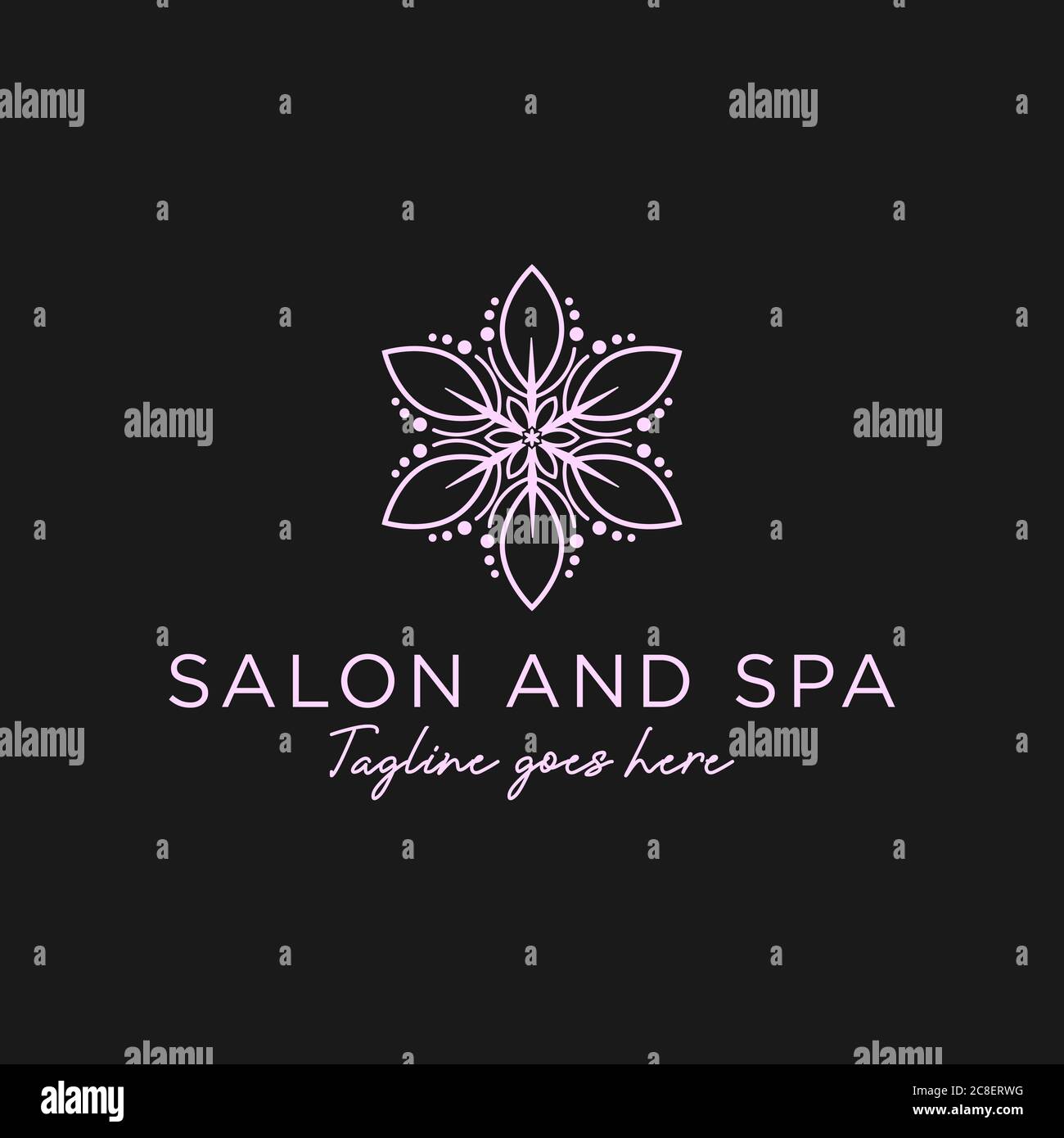 Logo vectoriel de salon et SPA pour les soins de beauté et de relaxation, modèle de design abstrait du logo de mode féminin Illustration de Vecteur