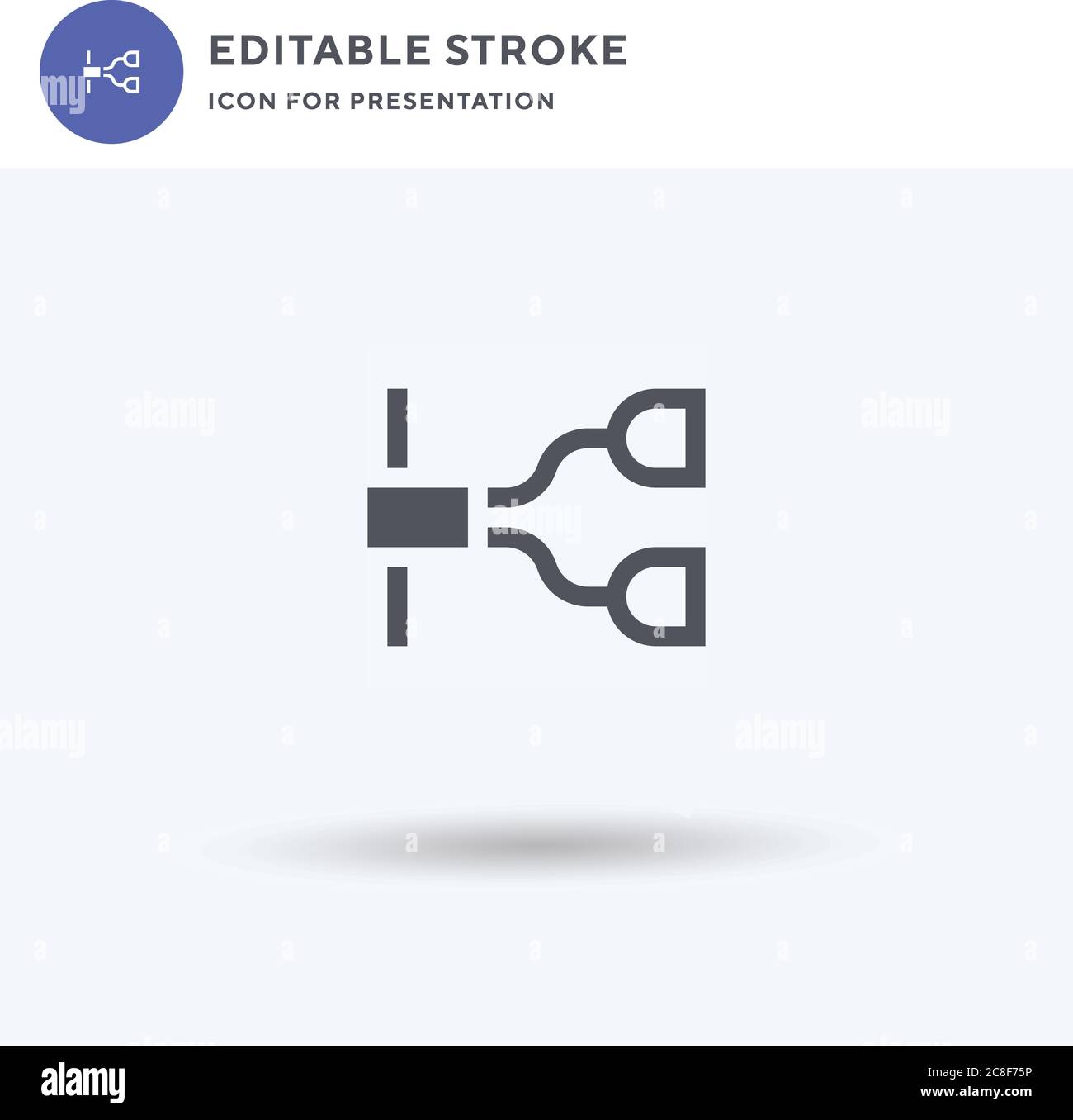 Icône de tableau de bord, signe plat rempli, pictogramme solide isolé sur blanc, illustration du logo. Icône de tremplin pour la présentation. Illustration de Vecteur
