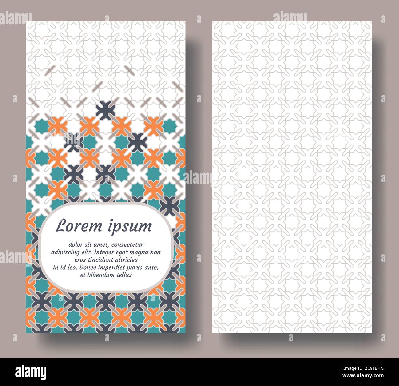 Carte islamique pour l'invitation, la célébration, la date de sauvegarde, le mariage exécuté dans le carrelage géométrique islamique. Modèle de vecteur Colofrul de carte Illustration de Vecteur