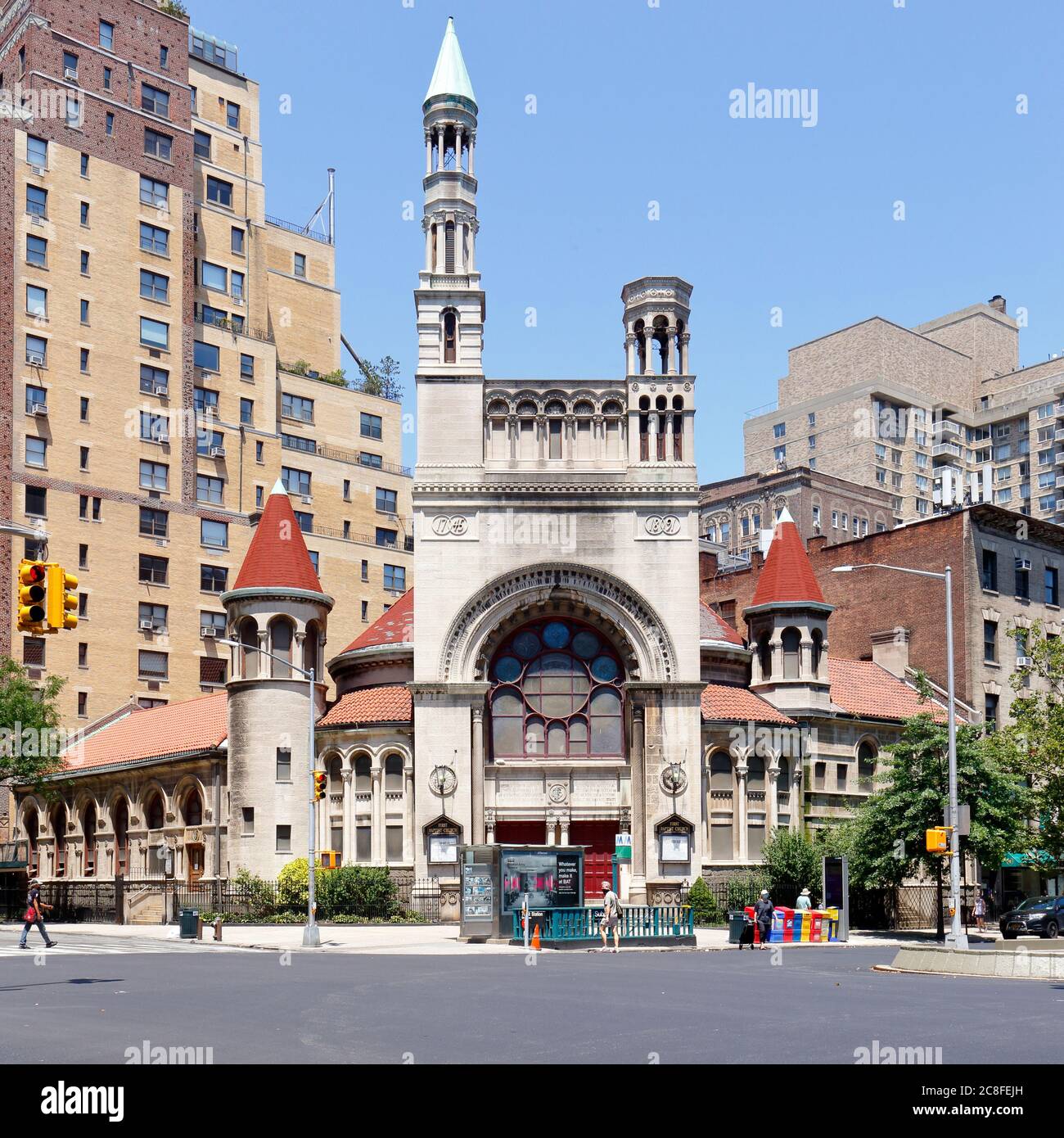 Première église baptiste, 265 W 79th St, New York, NY. Extérieur d'une église baptiste du Sud dans le quartier Upper West Side de Manhattan. Banque D'Images
