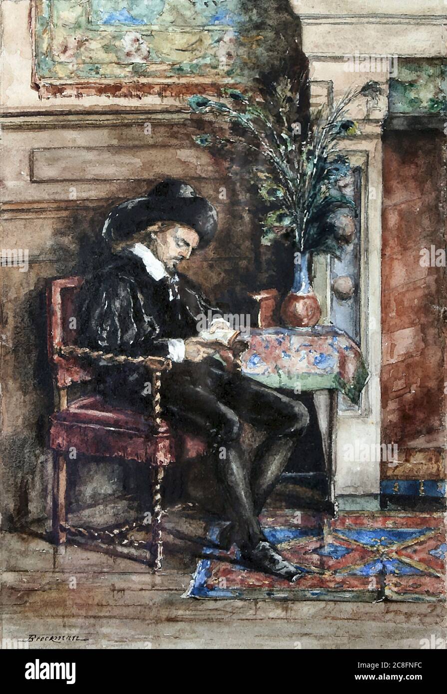 Beeckman Fernand de - un comte vénitien - Ecole belge - 19ème et début du 20ème siècle Banque D'Images
