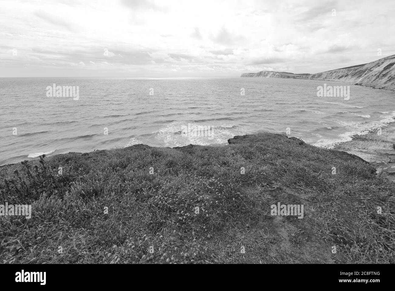 Le littoral de Compton Chine à l'île de Wight. Banque D'Images