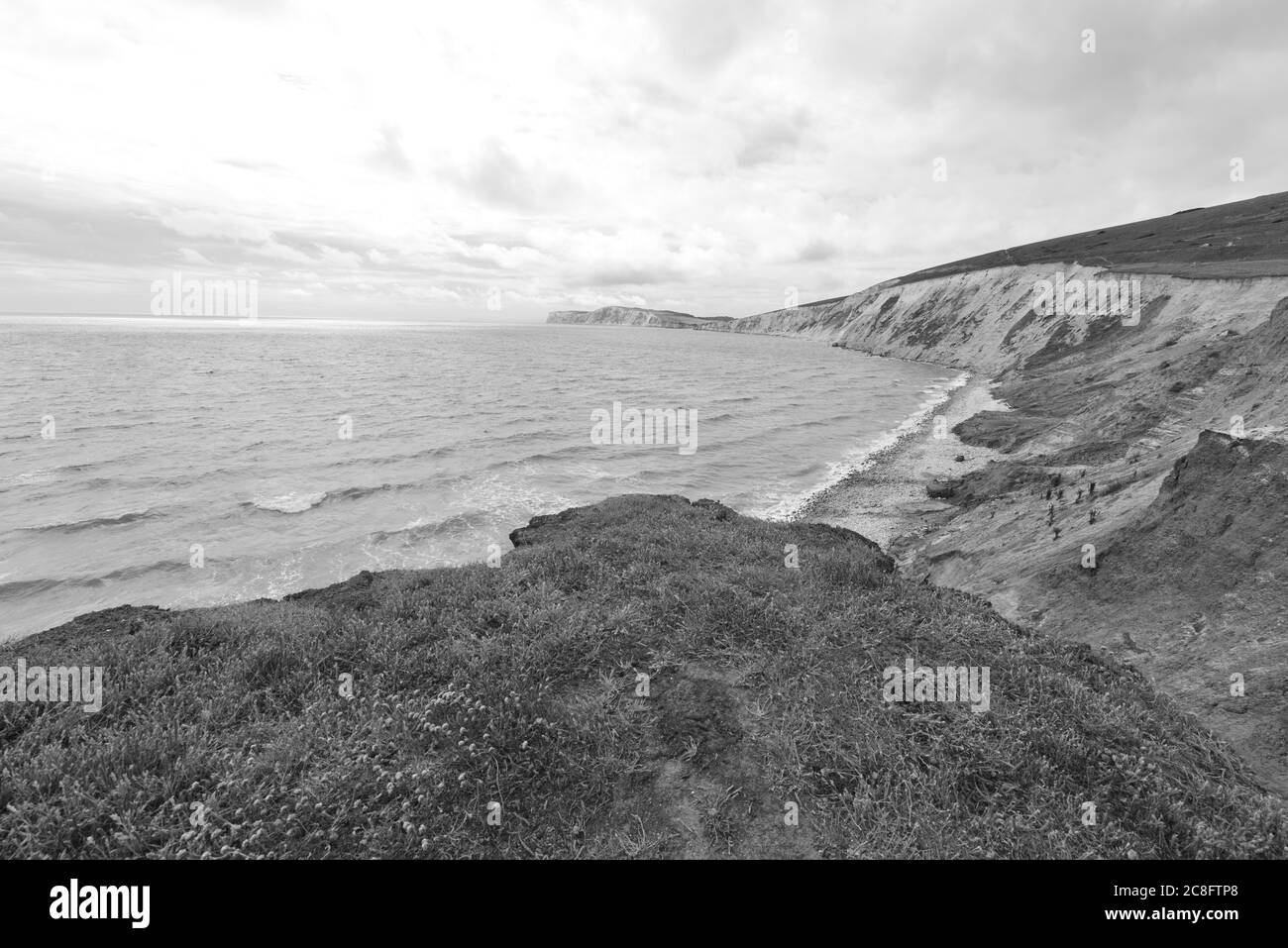 Le littoral de Compton Chine à l'île de Wight. Banque D'Images