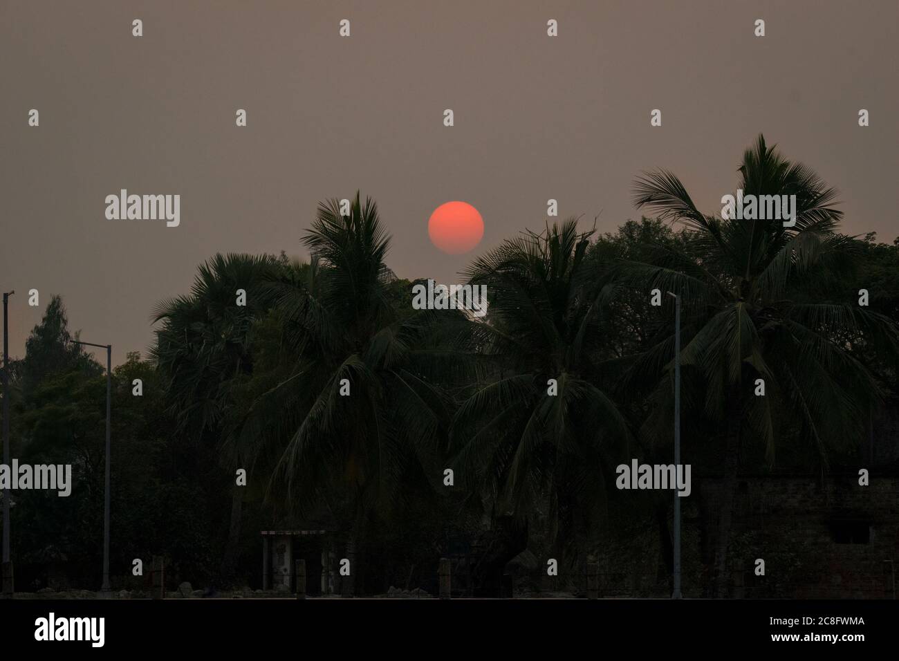 Un moment de rêve de coucher de soleil une belle présentation de notre belle nature . Banque D'Images