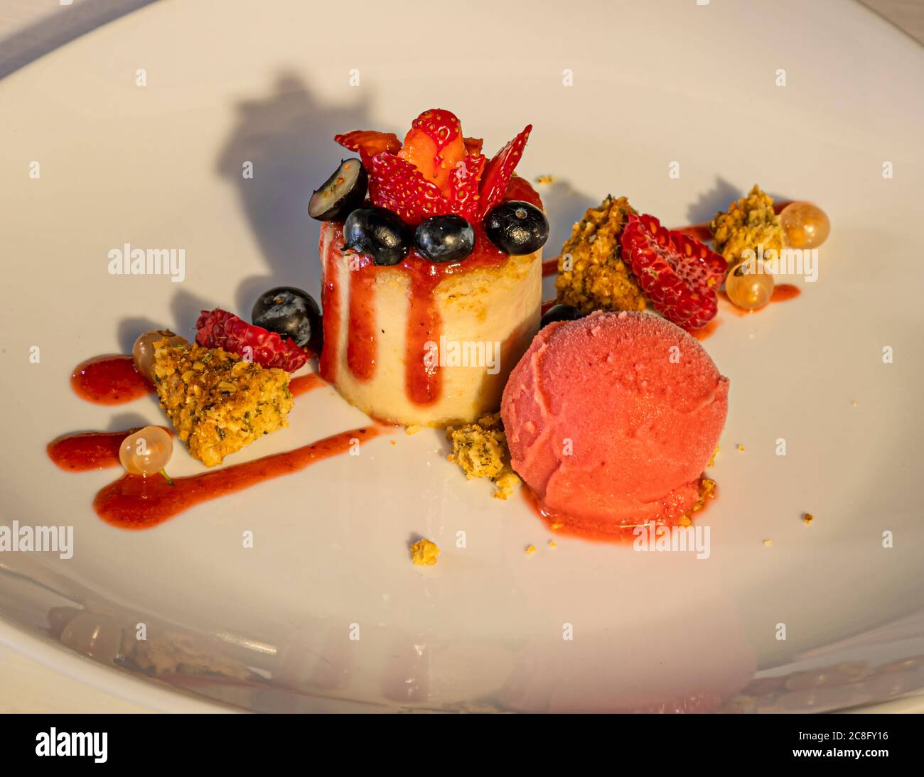 Dessert à l'hôtel Krone à Weil am Rhein, Allemagne Banque D'Images