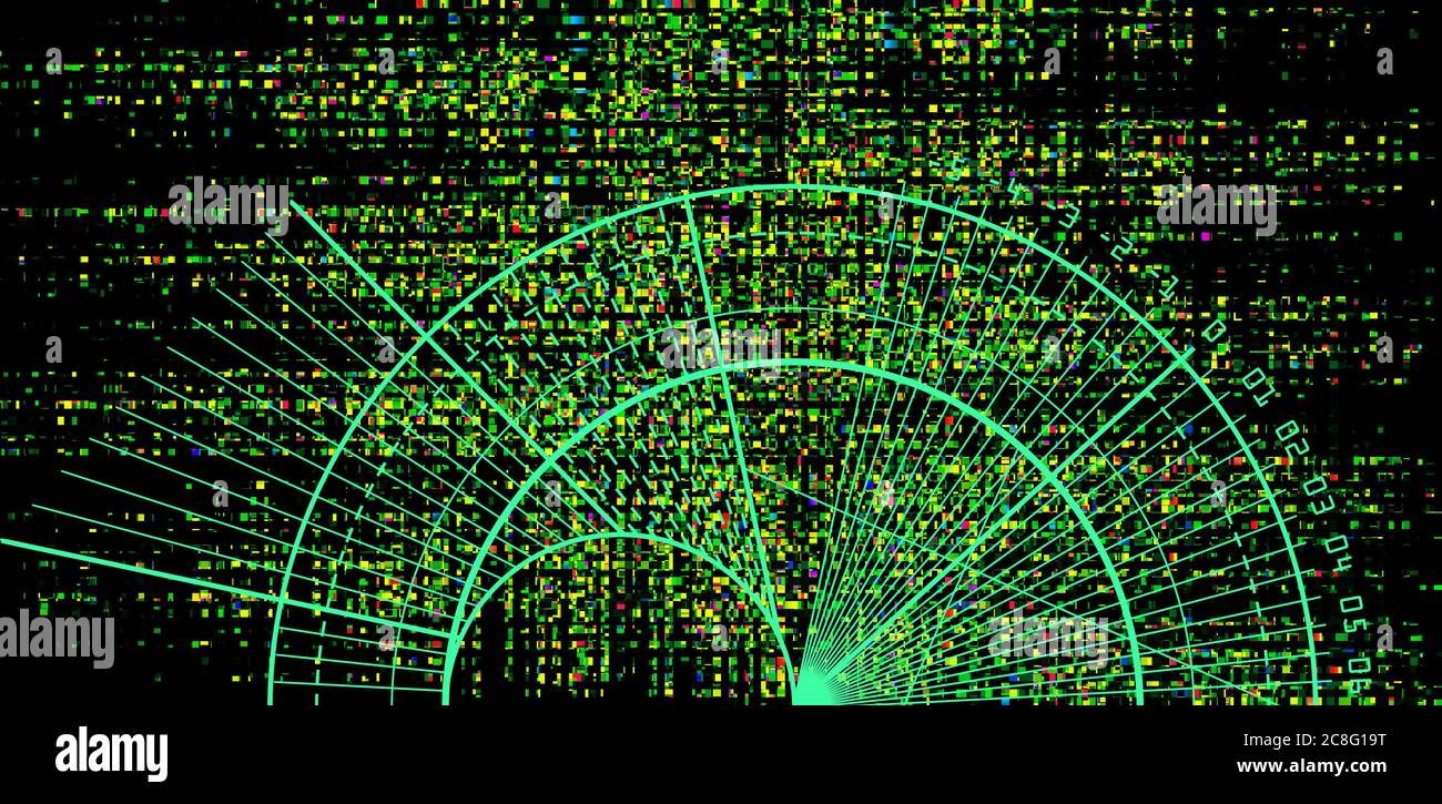 Résumé futuriste de la cyber-technologie. Conception de circuit SCI-fi. Technologie haute technologie. Toile de fond de la visualisation tête haute pour cyber-punk Banque D'Images