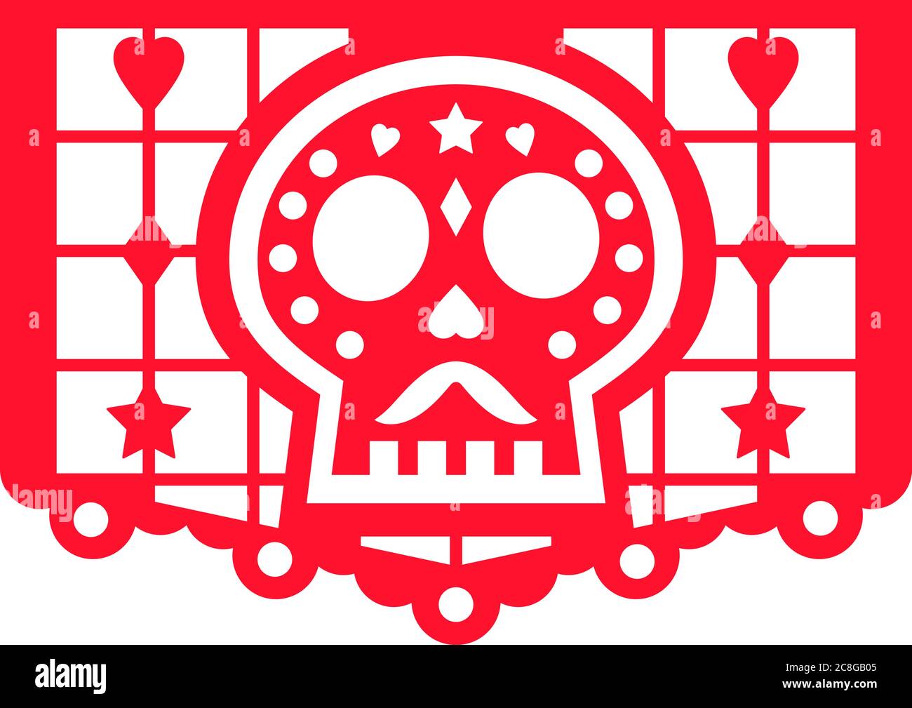 Jour de la bannière morte. Dia de Muertos Illustration de Vecteur