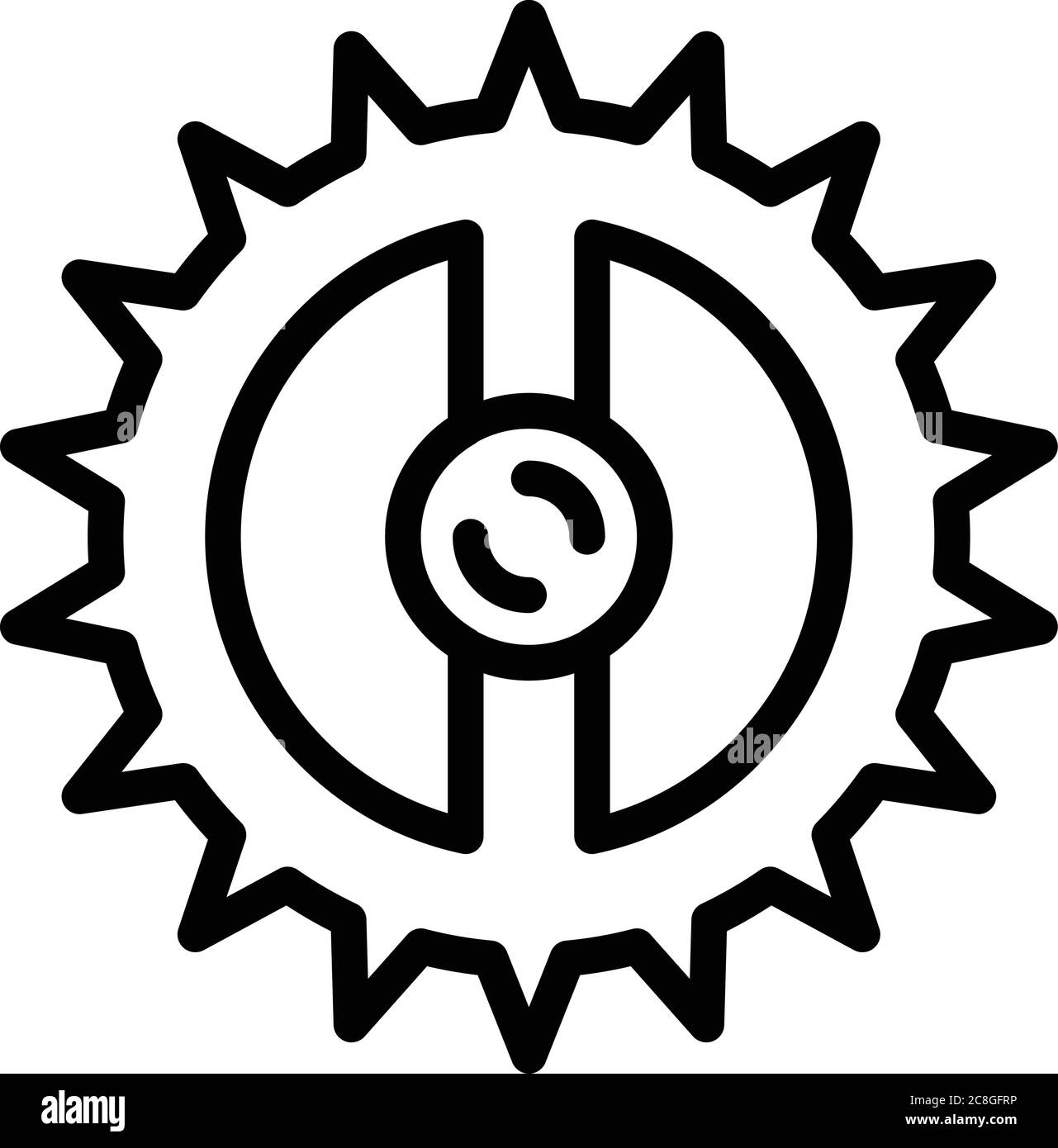Vue de dessus icône de recouvrement d'animal, style de contour Illustration de Vecteur