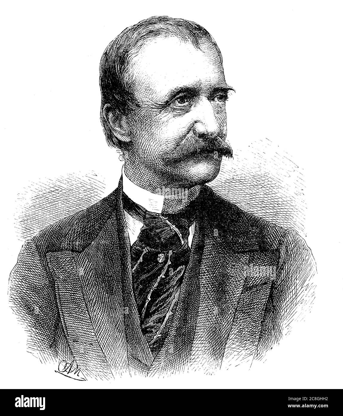 Wilhelm Freiherr von Engerth, 1814-1884, architecte et ingénieur autrichien, connu pour être le concepteur de la première locomotive de montagne pratique Banque D'Images