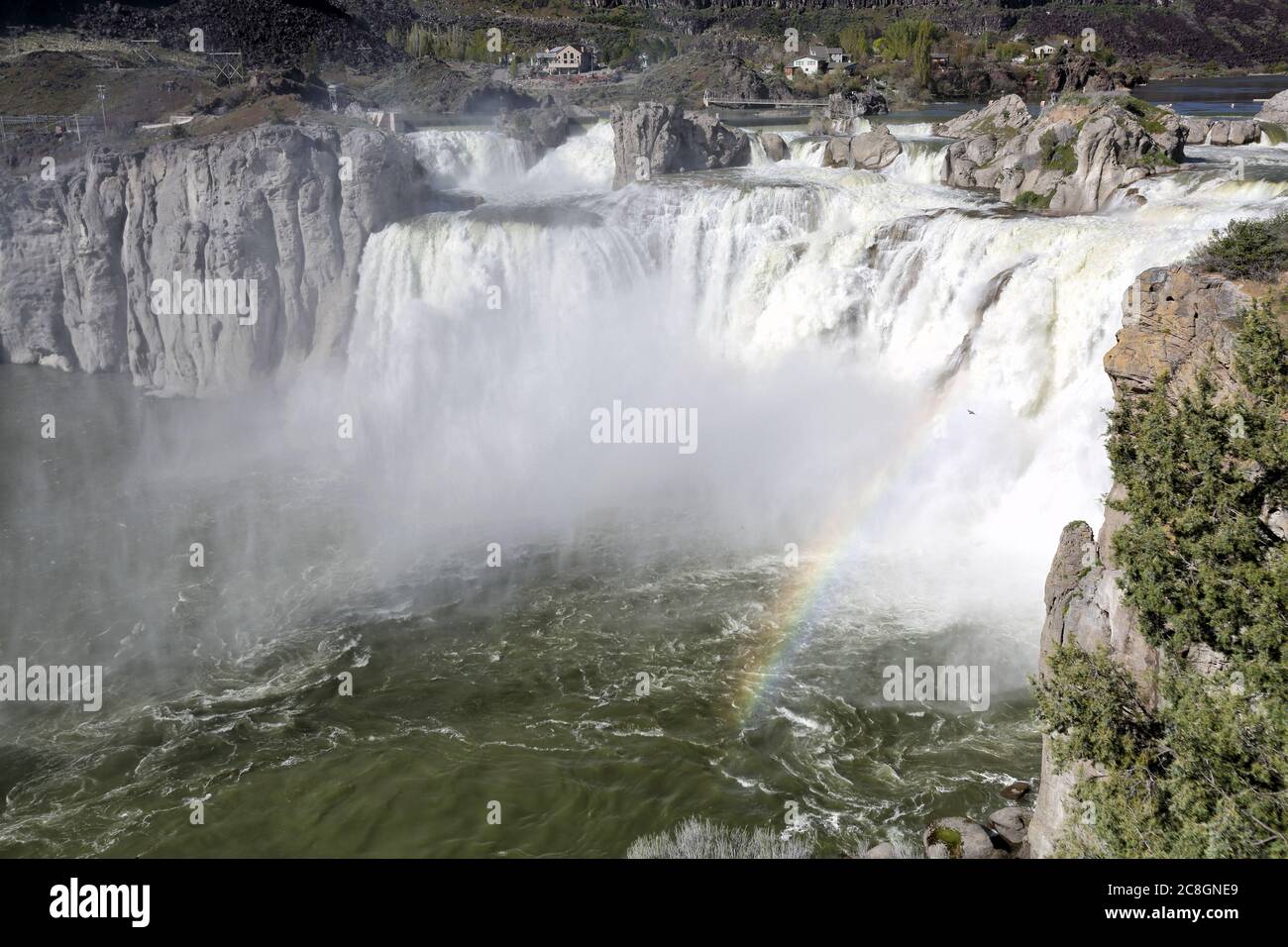 Shoshone Falls, 'les chutes Niagara de l'ouest', à Twin Falls, Idaho, Etats-Unis. Banque D'Images