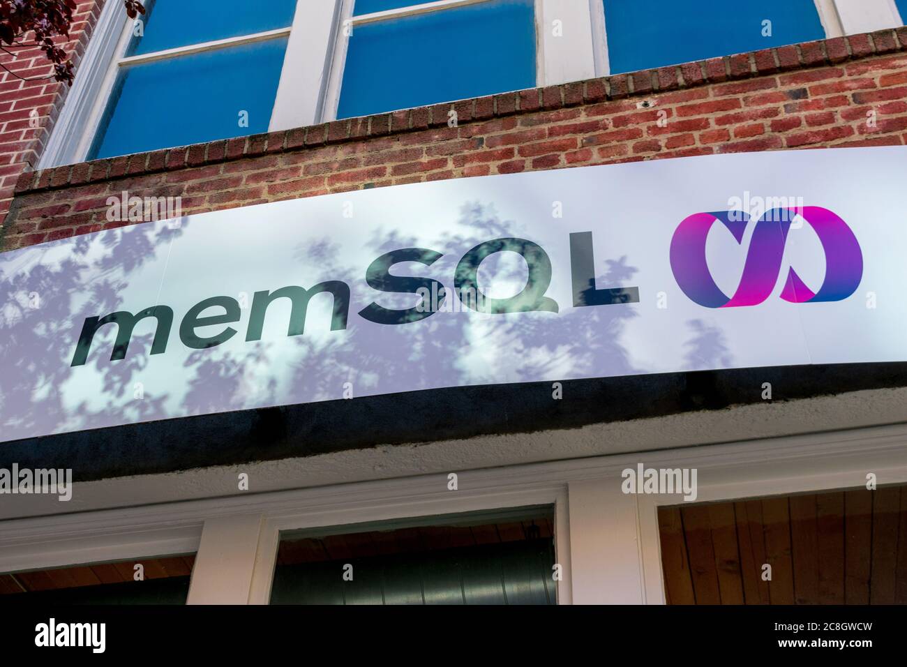 Logo MemSQL sur le siège social de l'immeuble de bureaux de Silicon Valley - San Francisco, Californie, Etats-Unis - 2020 Banque D'Images