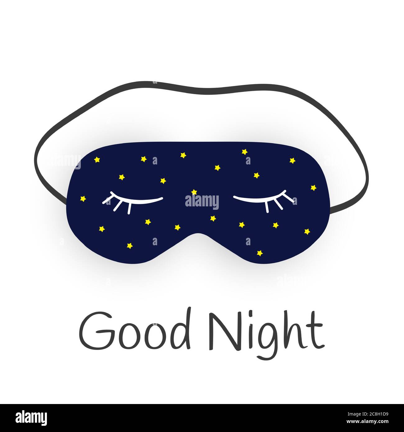 Bonne nuit Résumé fond avec drôle de masque de sommeil. Illustration  vectorielle Image Vectorielle Stock - Alamy