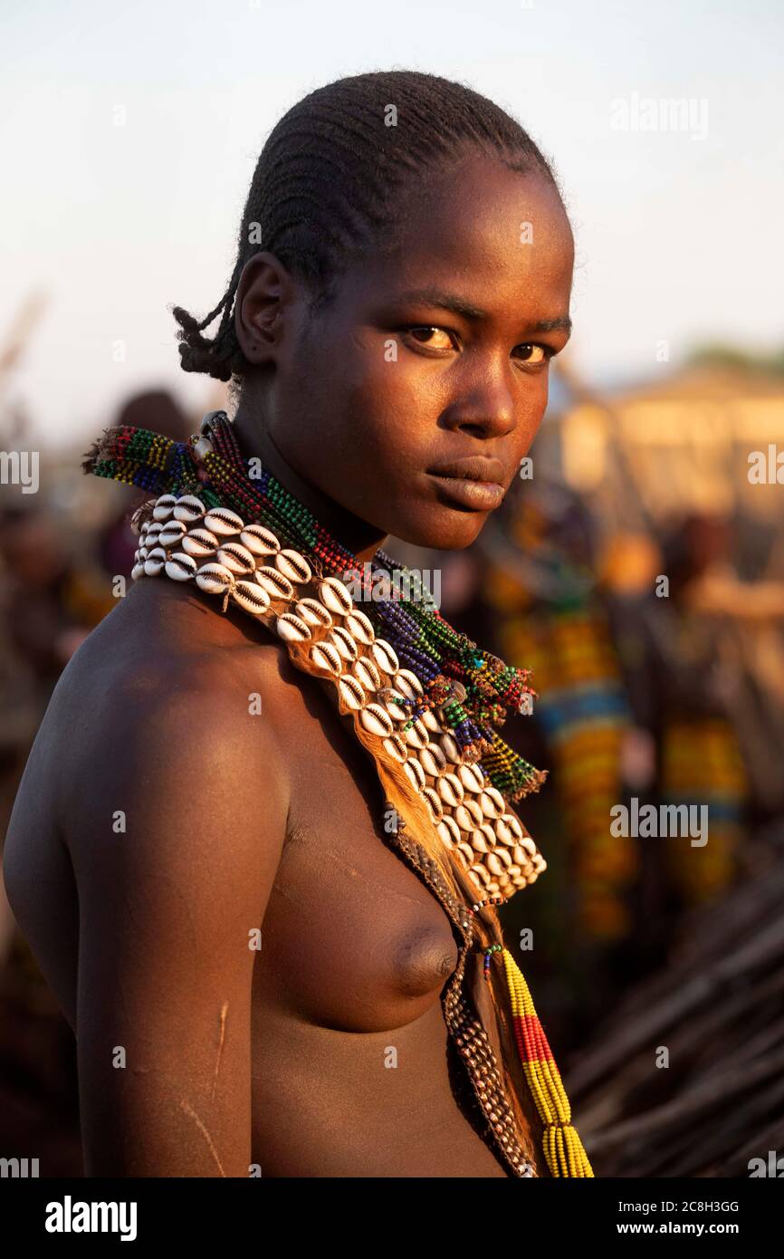 Hamer Tribe en Éthiopie Banque D'Images