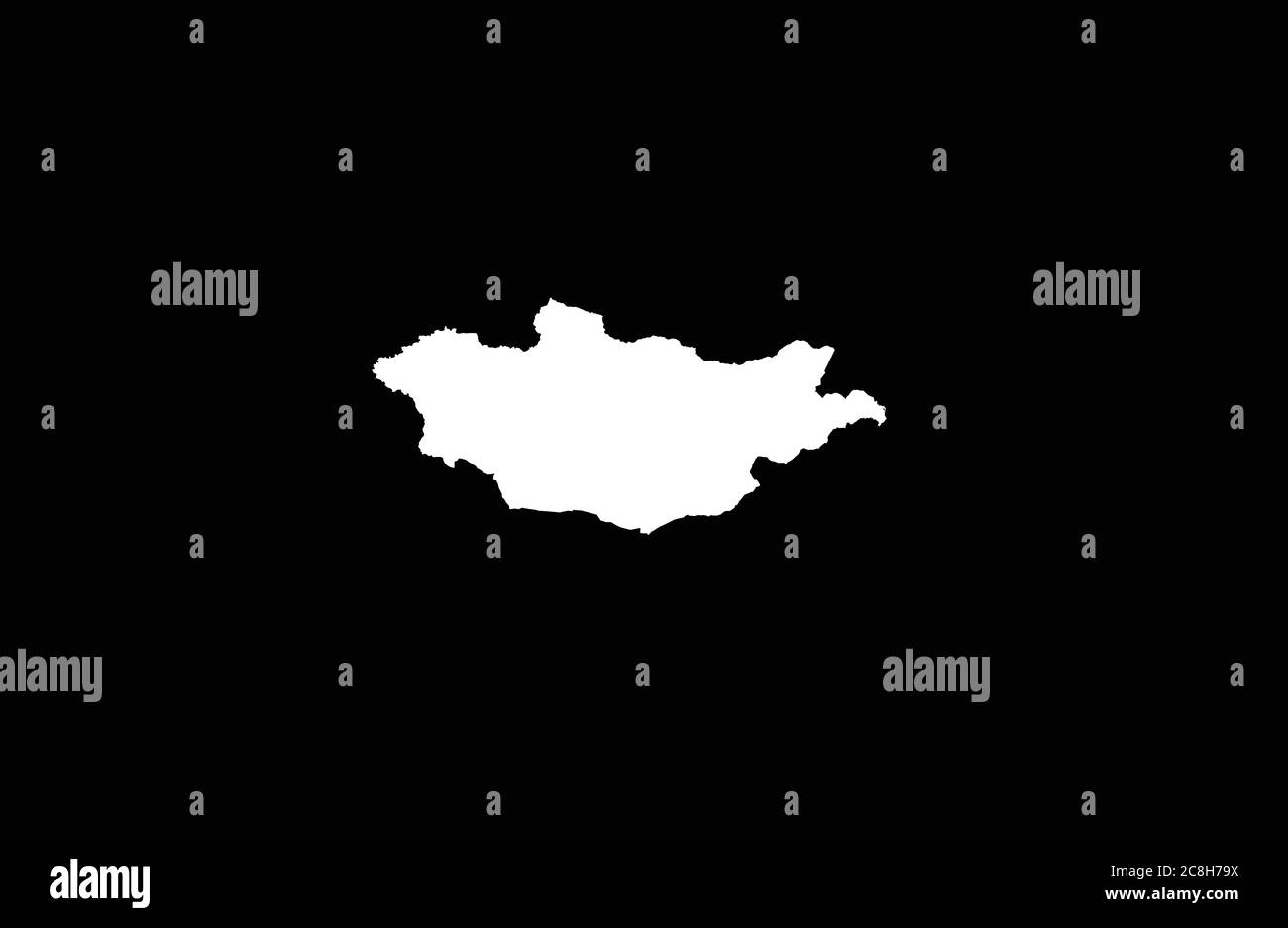 Illustration vectorielle de la carte de Mongolie Illustration de Vecteur
