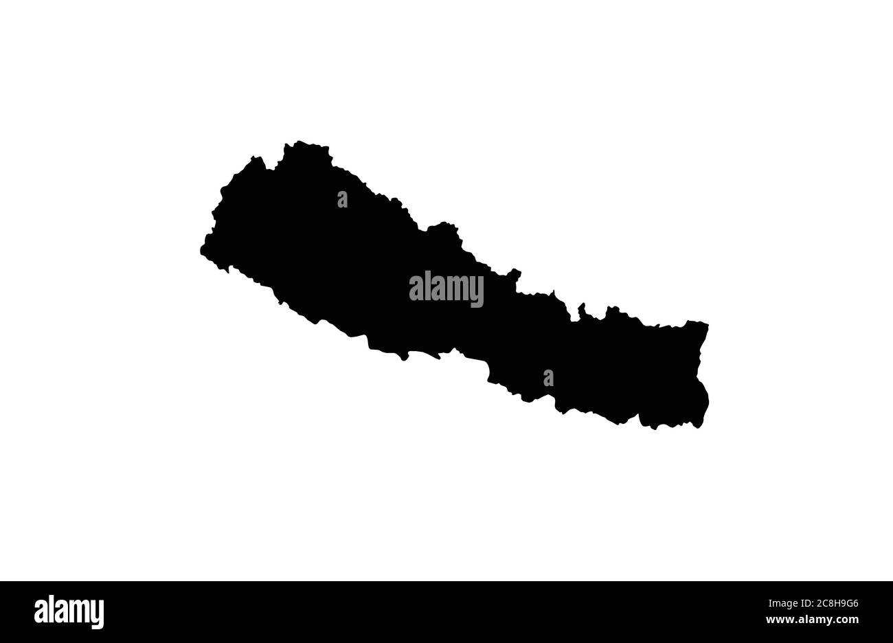Illustration vectorielle de la carte du Népal Illustration de Vecteur