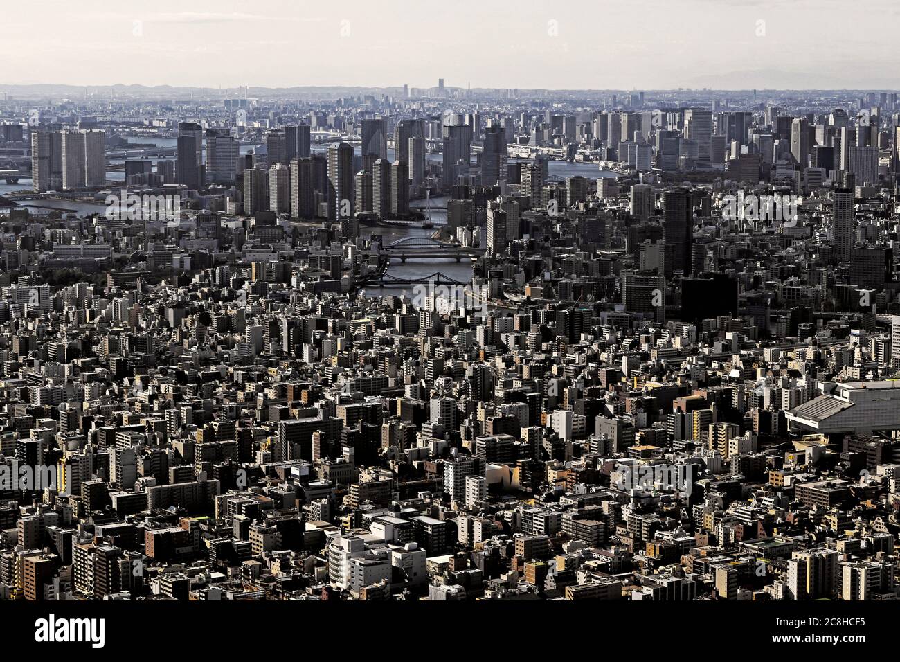 Vue sur la baie de Tokyo depuis l'observatoire de Tokyo Sky Tree Banque D'Images