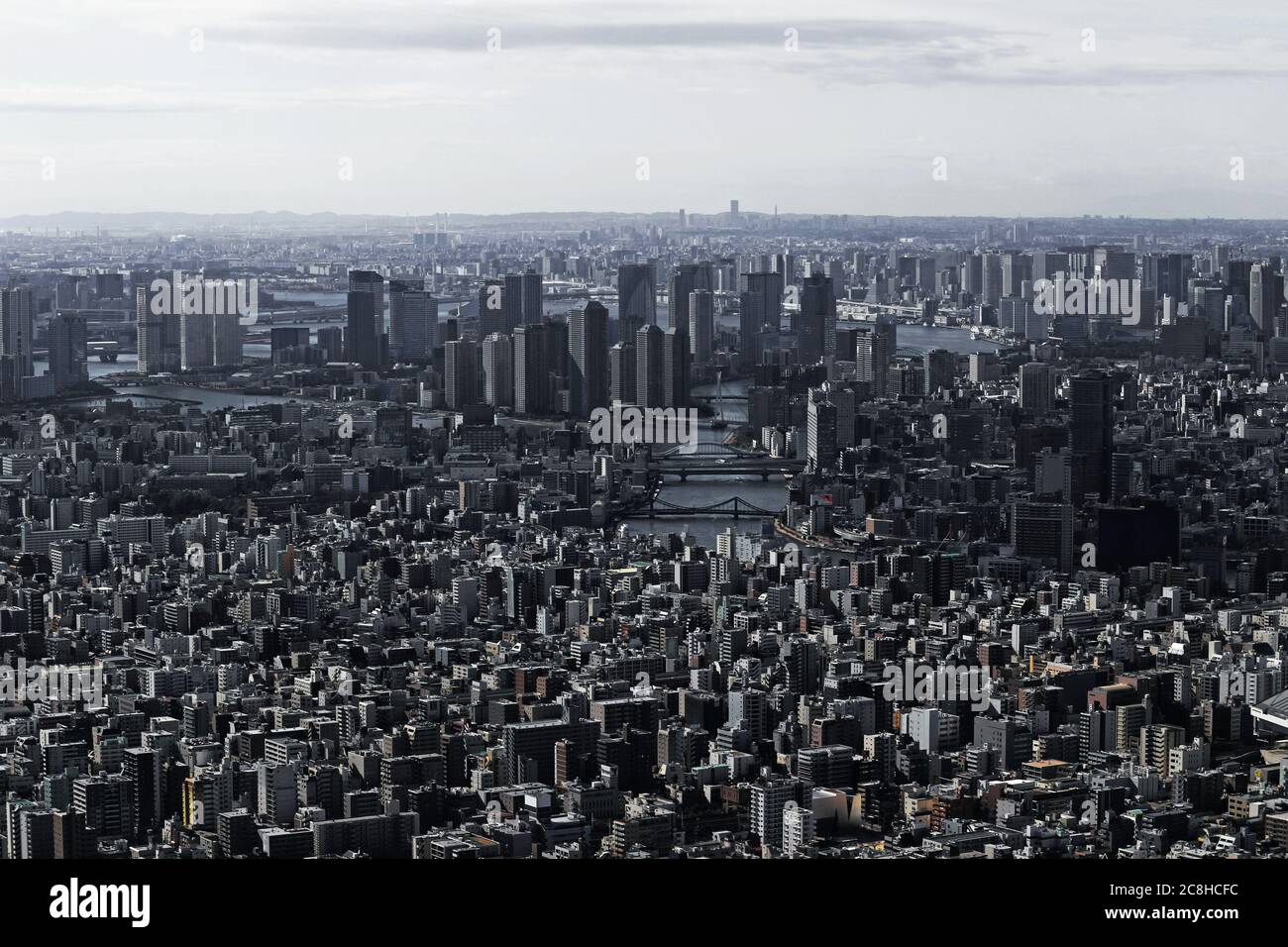 Vue sur la baie de Tokyo depuis l'observatoire de Tokyo Sky Tree Banque D'Images