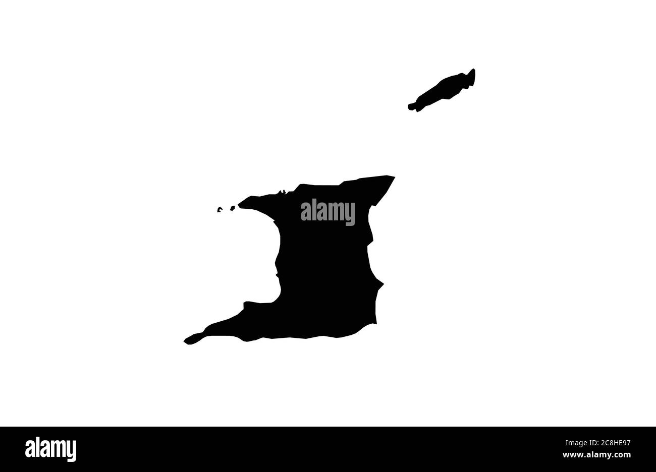 Illustration vectorielle de la carte Trinidad et Topago Illustration de Vecteur