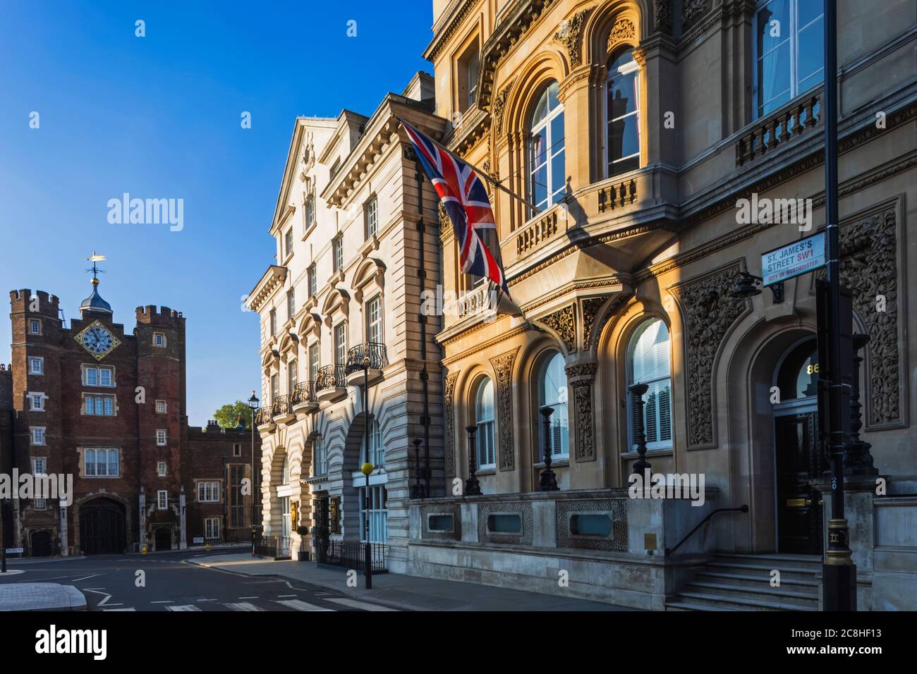 Angleterre, Londres, St.Jame's, St.Jame's Street et St.Jame's Palace Banque D'Images