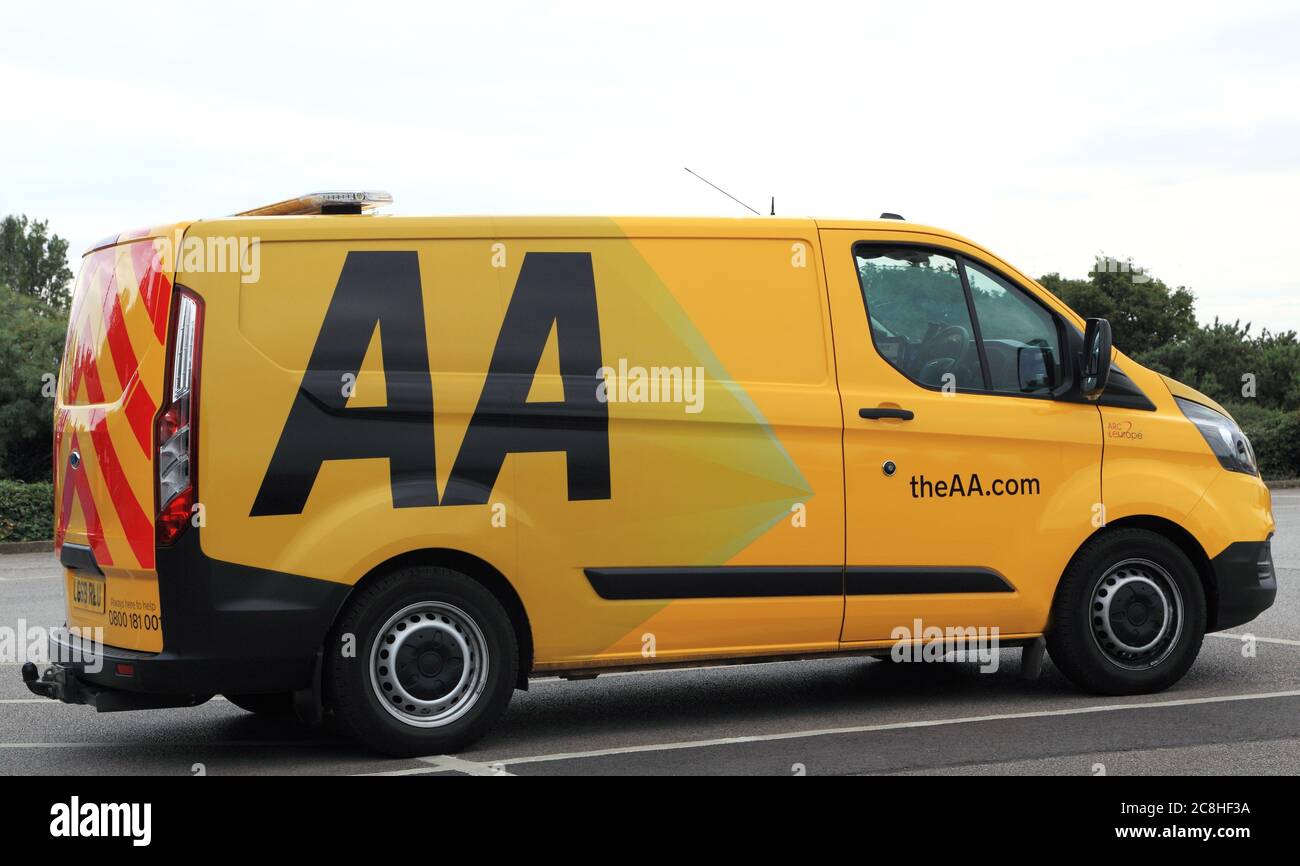 AA, Association automobile, service, véhicule, fourgonnette, Angleterre Banque D'Images