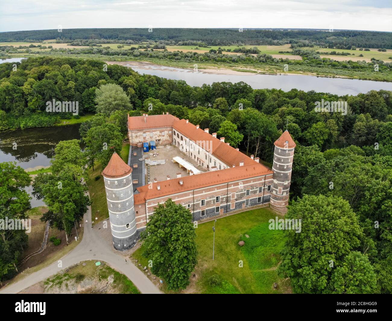 Château historique de Panemune à Vytenai, district de Jurbarkas, Lituanie, près de la rivière Nemunas Banque D'Images