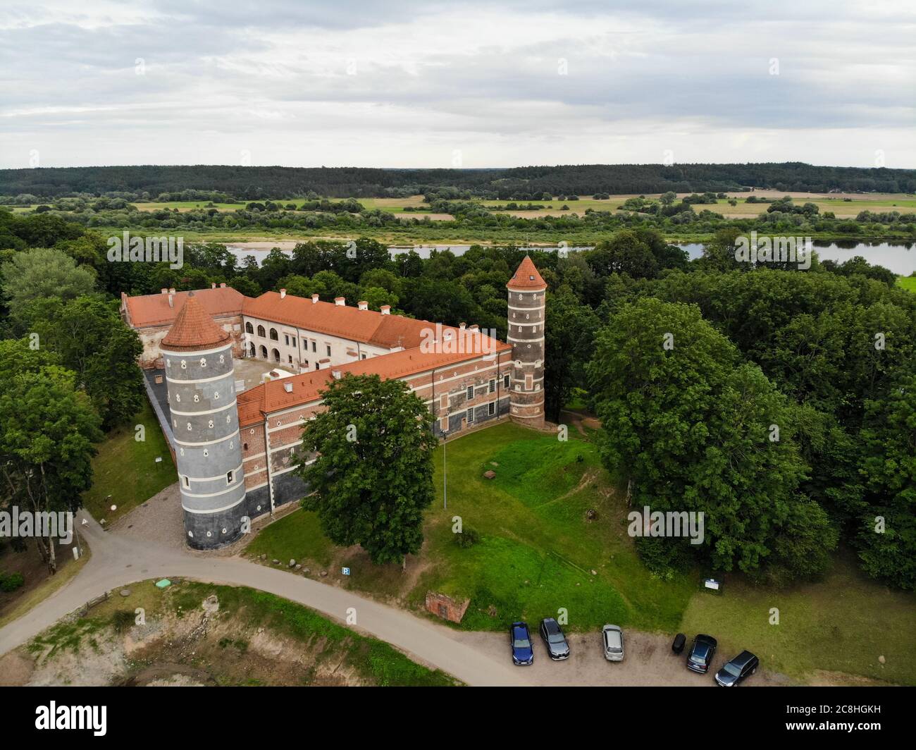 Château historique de Panemune à Vytenai, district de Jurbarkas, Lituanie, près de la rivière Nemunas Banque D'Images