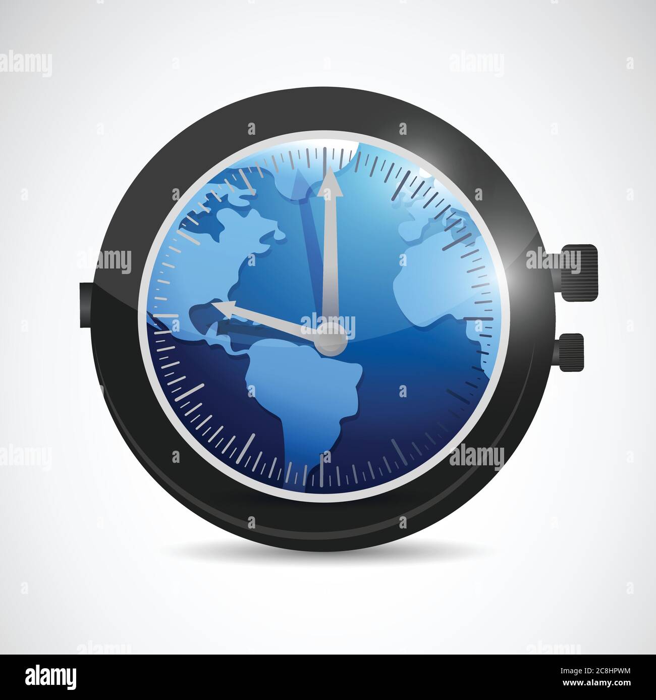 Carte du monde montre dessin illustration sur un fond blanc Illustration de Vecteur