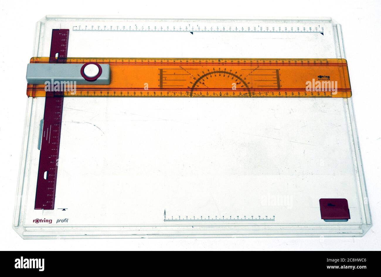 table de dessin portable, table de dessin étudiant, table de dessin rotring, table de dessin technique, plastique dur, design, vintage des Banque D'Images