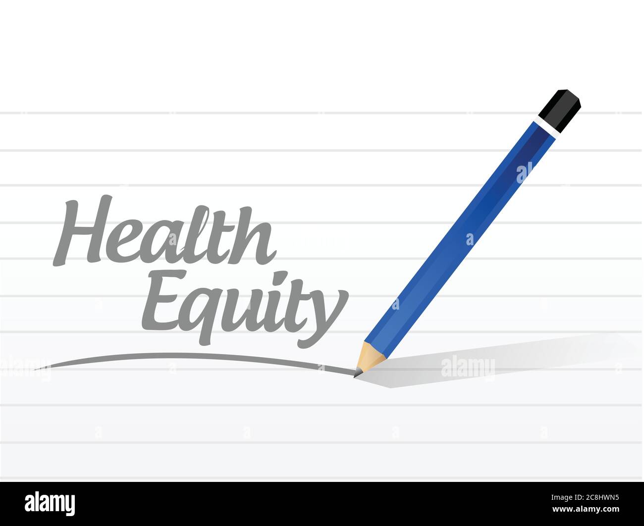 Illustration du message d'équité en matière de santé sur fond blanc Illustration de Vecteur