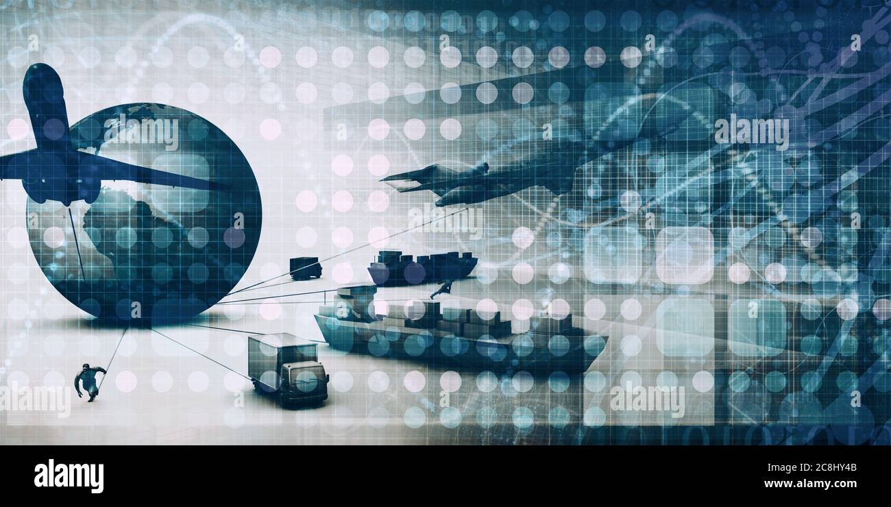 Gestion internationale du fret pour Global Business Cargo Banque D'Images