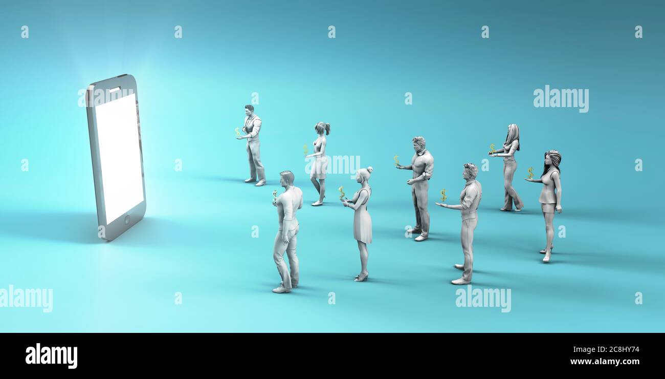 Le revenu moyen par utilisateur du PMU Business Concept Art Banque D'Images