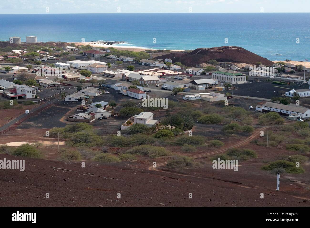 Vue de Georgetown, île de l'Ascension, Océan Atlantique du milieu 23 avril 2018 Banque D'Images