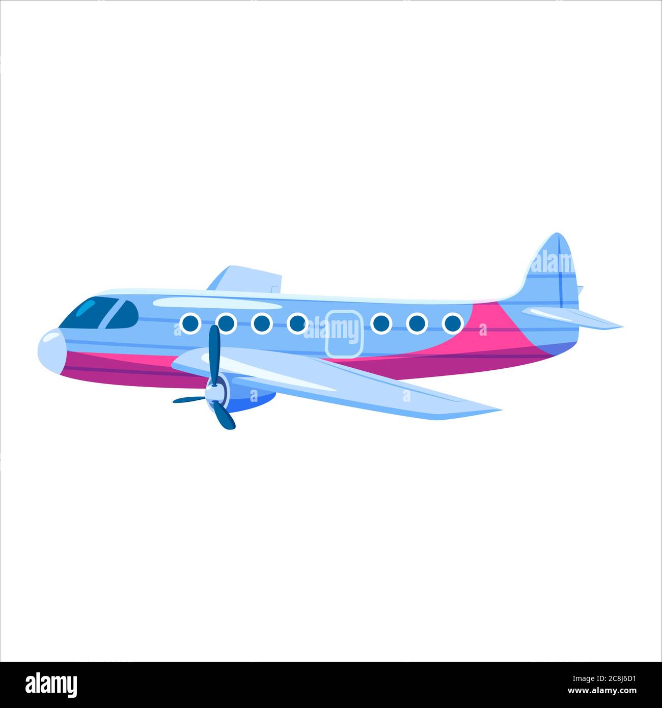 Illustration De Dessin Animé Vectoriel D'avion. Voyage Transport