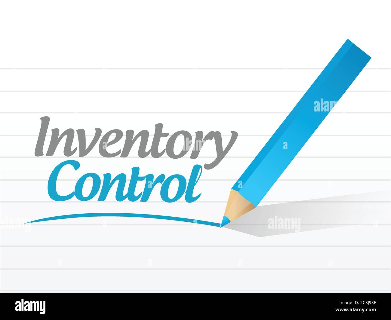 Illustration du message de contrôle d'inventaire sur fond blanc Illustration de Vecteur