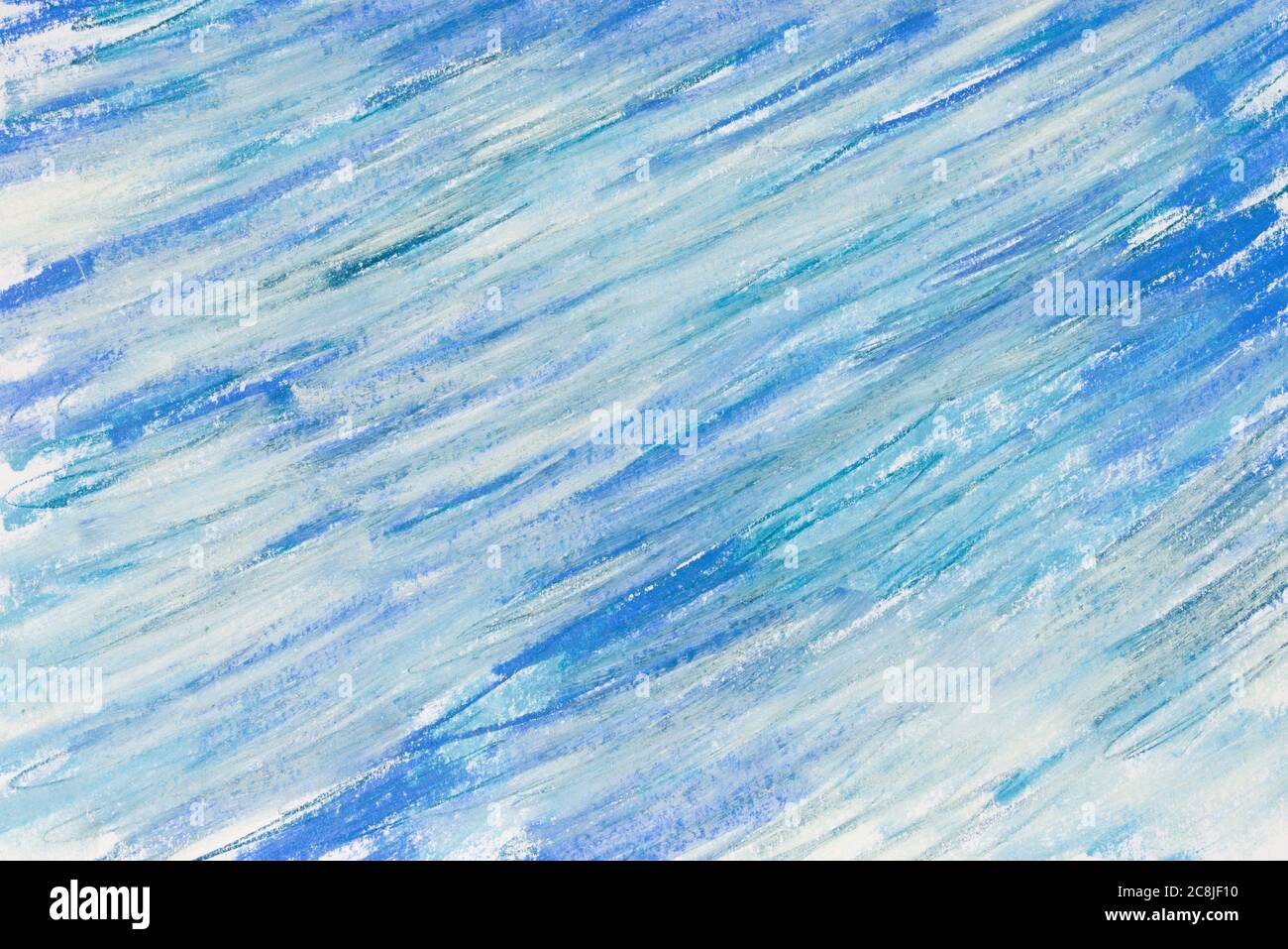 Crayon pastel couleur bleu texture d'arrière-plan Banque D'Images
