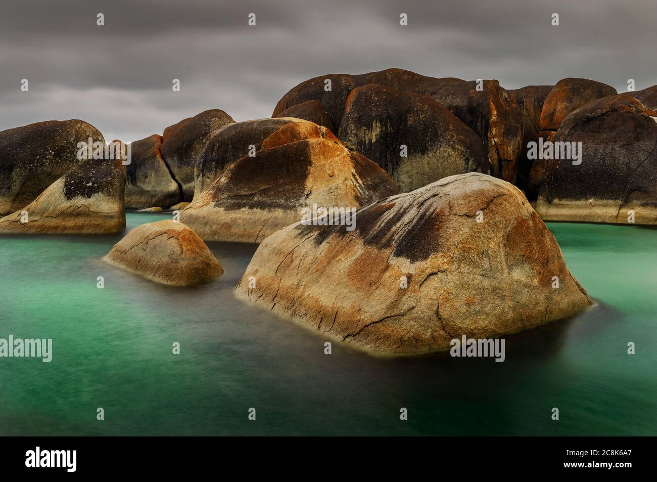 Célèbre Elephant Rocks dans William Bay National Park. Banque D'Images