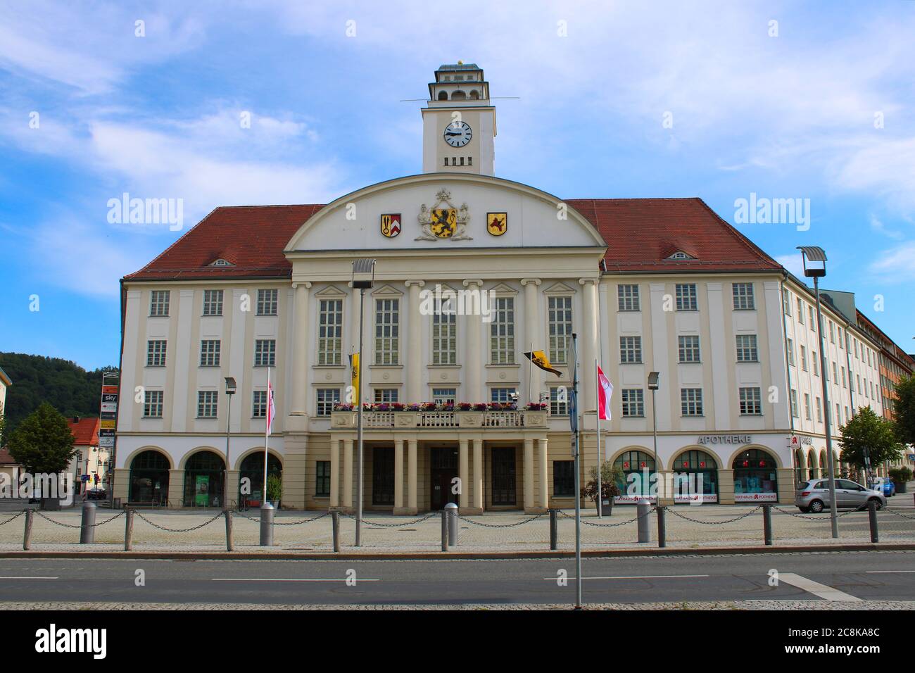 Sonneberg à Thüringen (Allemagne) an der bayrischen Grenze: das Rathaus Banque D'Images