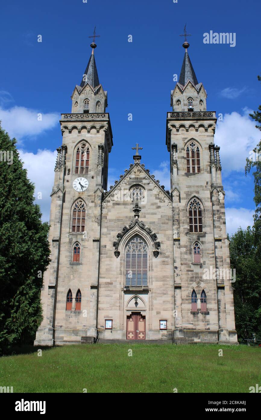 Sonneberg à Thüringen (Allemagne) an der bayrischen Grenze: Die Stadtkirche Banque D'Images