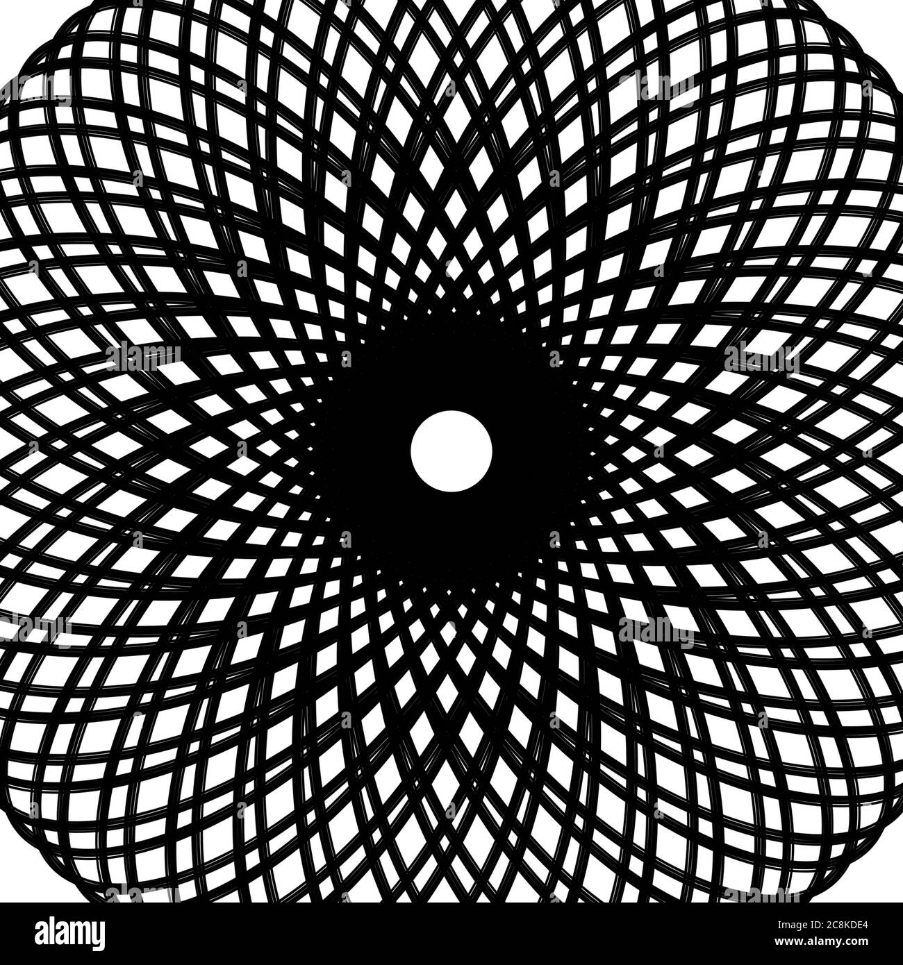 Illustration circulaire. Illustration circulaire à l'infini. Illustration/art numérique de conception sphérique. Conception de sphère. Banque D'Images