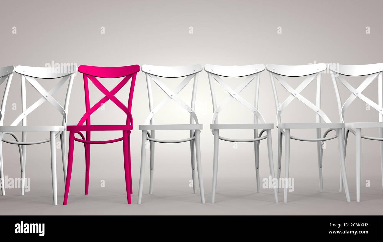 L'individualité est un concept, pour être différent, pour être le meilleur, pour se démarquer. Rendu 3D Banque D'Images