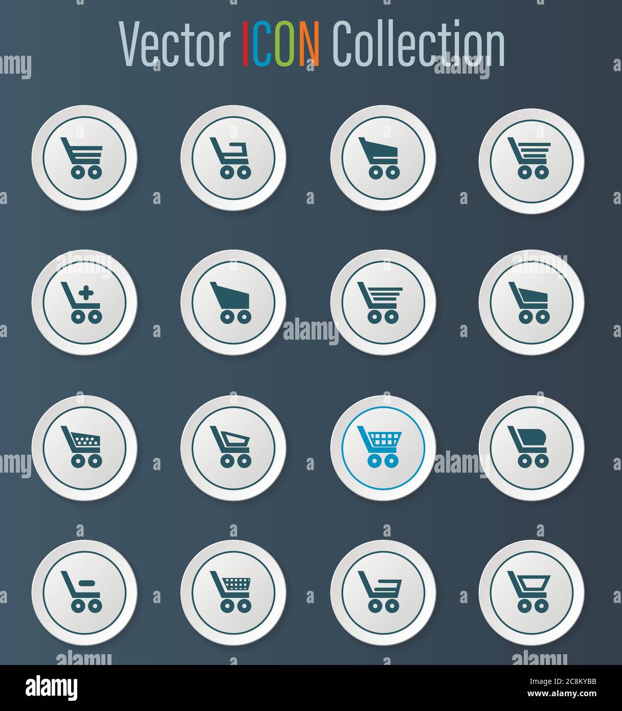Panier icons set Illustration de Vecteur