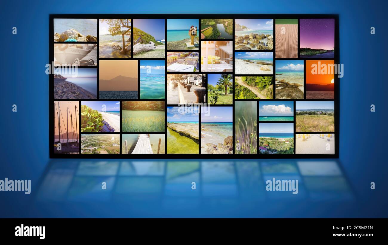 Concept de service d'écran de diffusion TV en ligne Banque D'Images