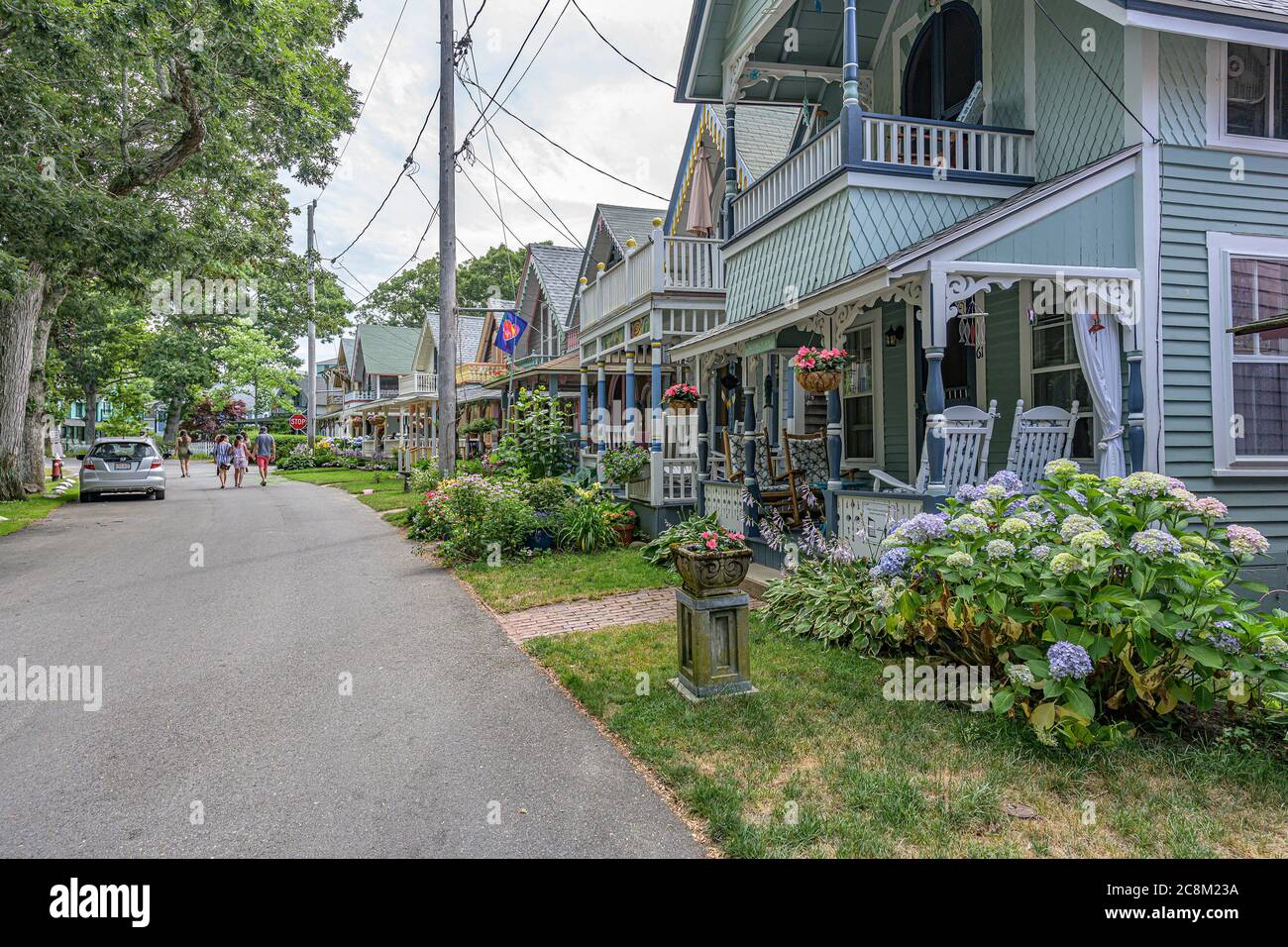 Chalets en pain d'épice sur Martha's Vineyard Banque D'Images