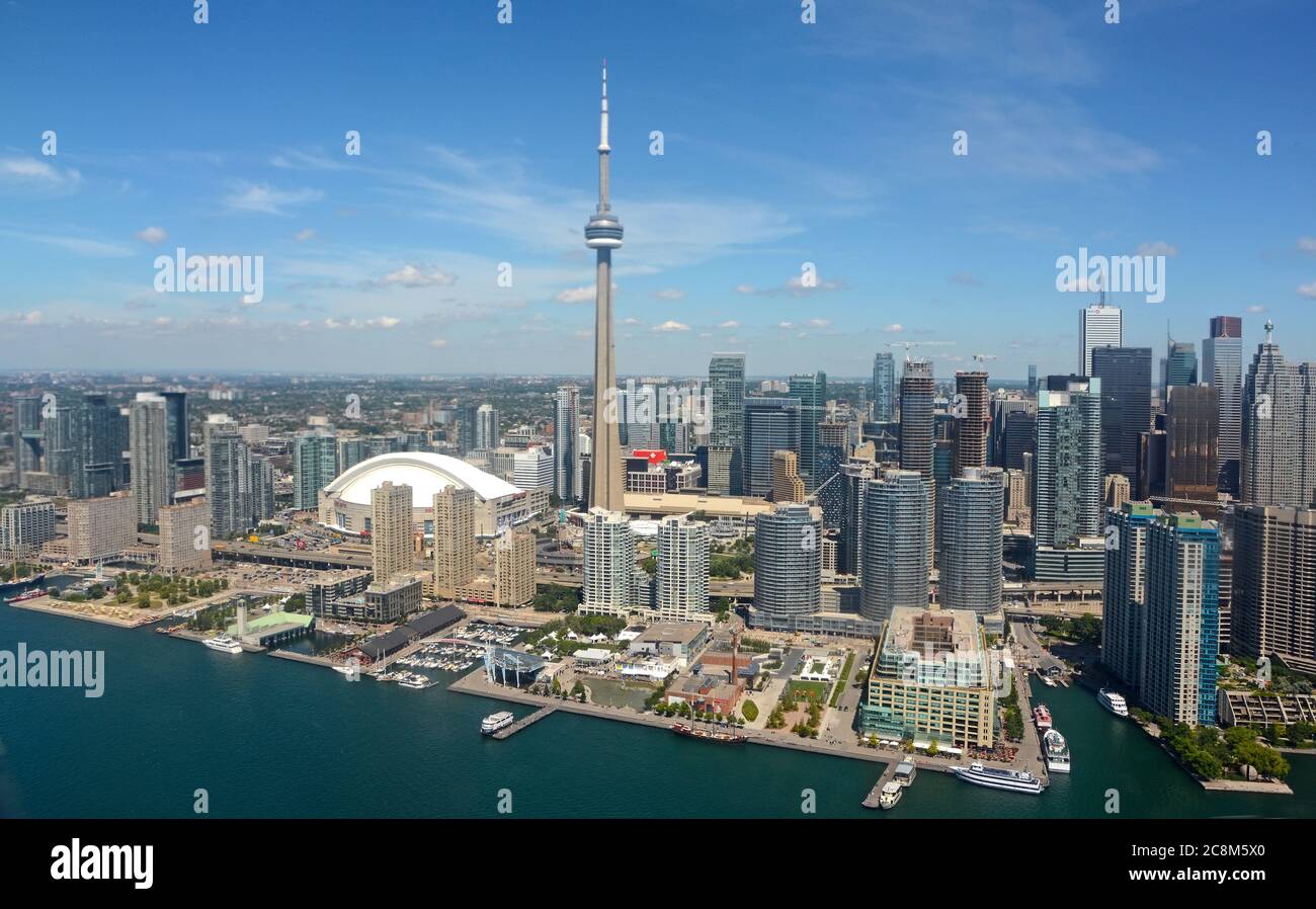 Centre-ville de Toronto. Vue aérienne Banque D'Images