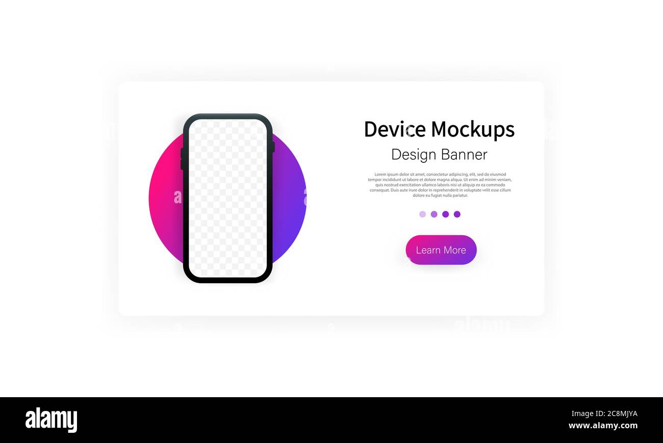 Écran vide du smartphone, maquette du téléphone. Modèle de périphérique. Design élégant pour les sites Web, les applications et les pages d'arrivée. Vecteur EPS 10. Illustration de Vecteur