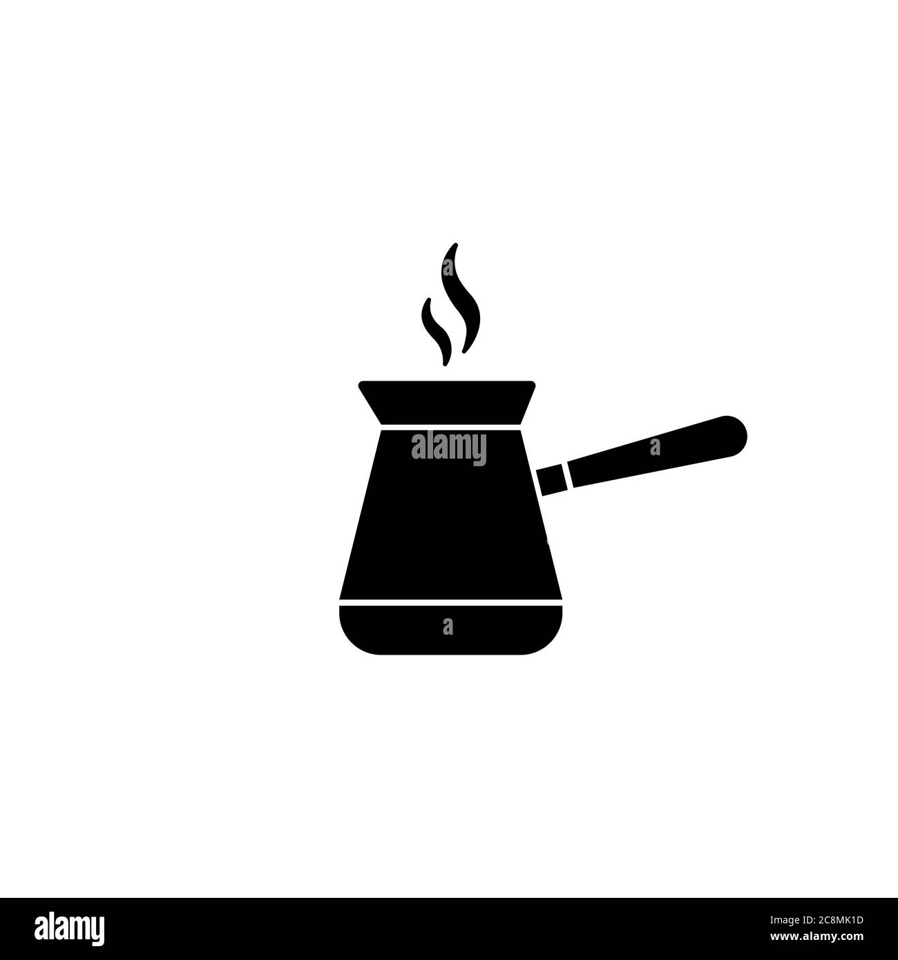 Icône de la cafetière turque de Jezve. Vecteur sur fond blanc isolé. SPE 10 Illustration de Vecteur