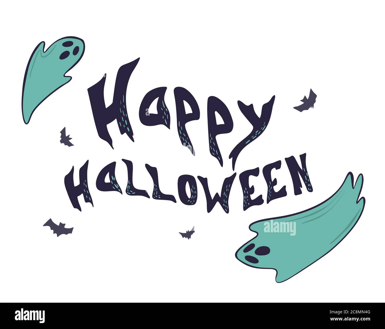 Caractère fantôme. Halloween effrayant monstre fantôme, Dead boo Sook et mignon drôle boohoo sinistre mouche anime ou horreur curieux diable costume fantôme isolait Illustration de Vecteur