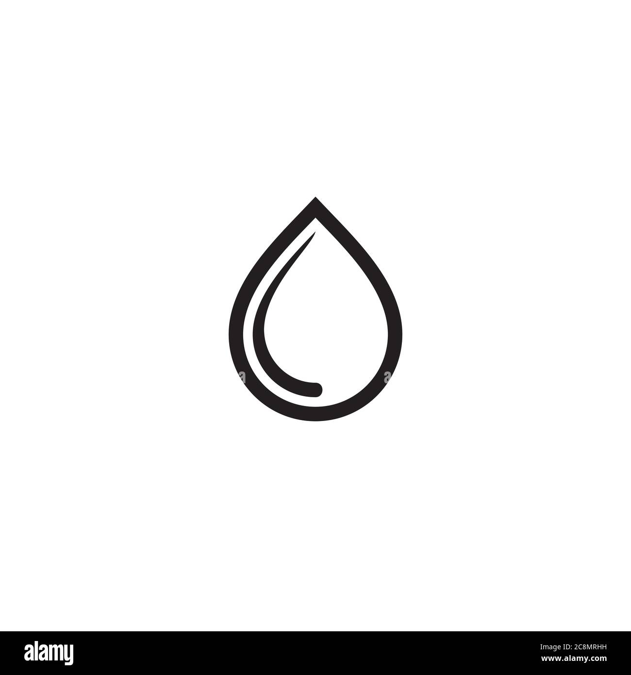 Un simple logo / icône en forme de goutte Illustration de Vecteur