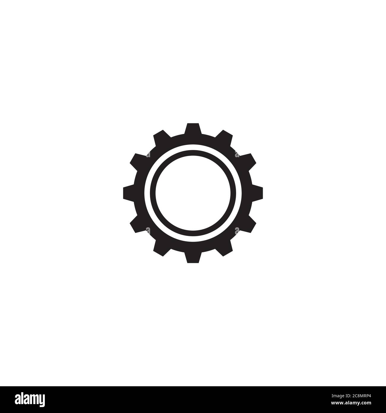 Logo de technologie de rouage Banque d'images vectorielles - Alamy