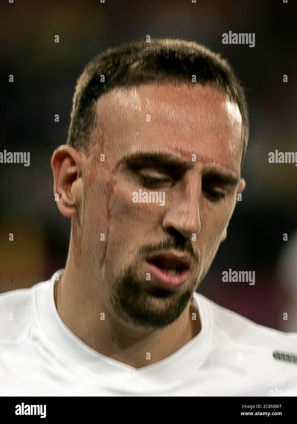 Franck Ribéry pendant l'Euro 2012, France - Espagne le 23 juin 2012 à Donbass Arena, Donetsk- photo Laurent Lairys / DPPI Banque D'Images